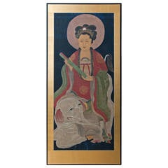 Heroic Painting of Moon Goddess Chang'e on elephant China 1870