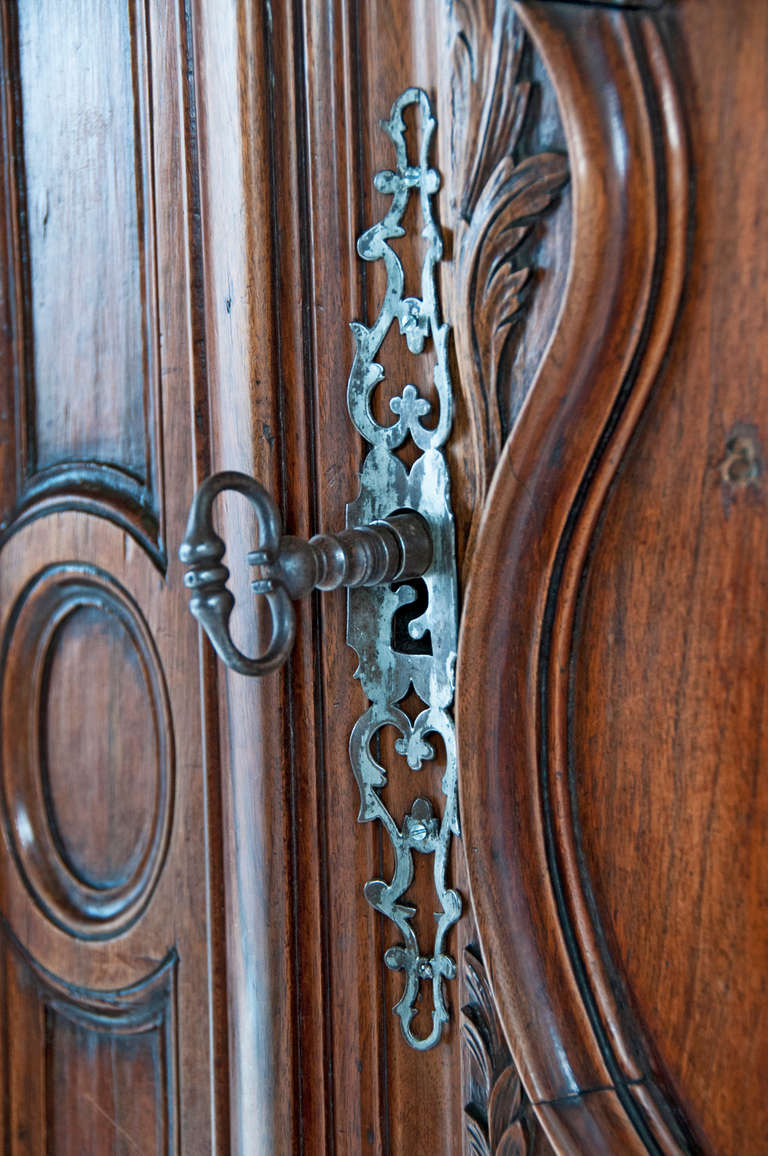 18th Century and Earlier Walnut Chateau Armoire