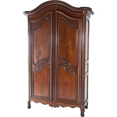 Fruitwood Chateau Armoire c. 1740