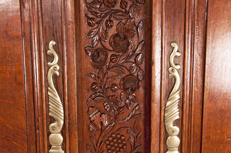 French Provincial Early 19th century French Marriage Armoire