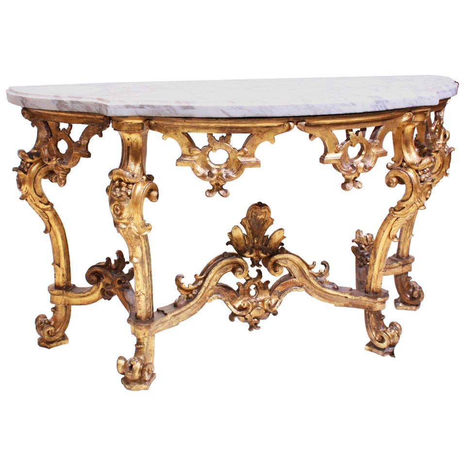 Italian Gilt Wood Console