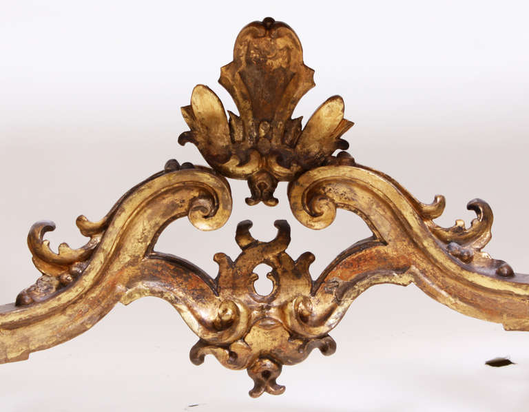 Italian Gilt Wood Console In Good Condition In San Francisco, CA