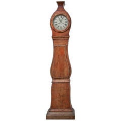 19th Century Painted Swedish Tall Case Clock 10