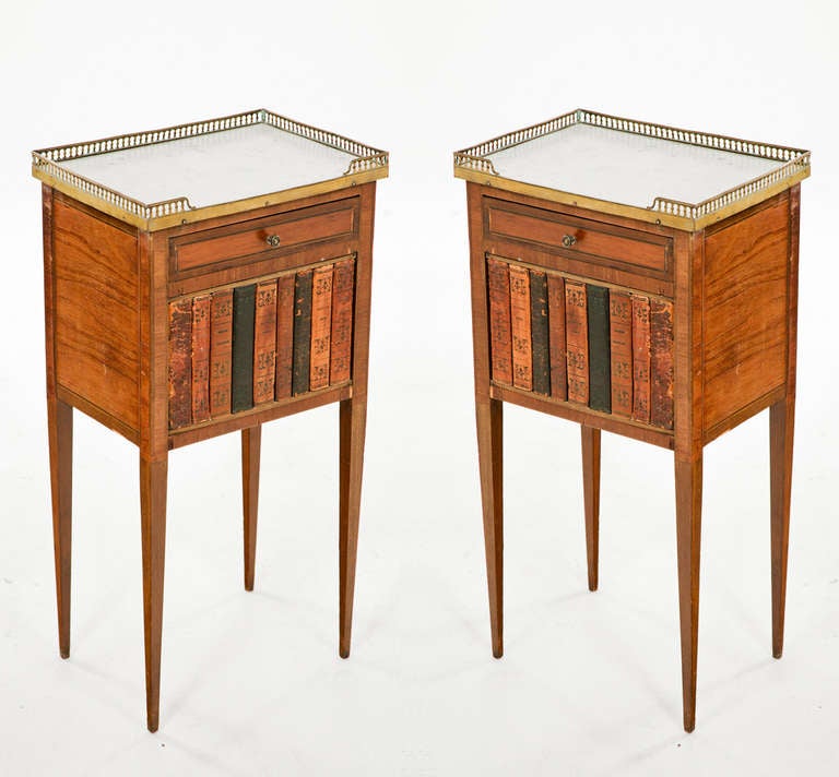 French Pair of Book End Side Tables, circa 1900