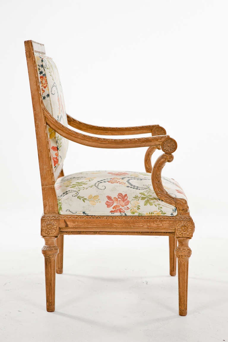 Pair of Elaborately Carved Century Italian Neoclassical Armchairs, circa 1820 4