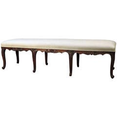 Antique Louis XV Oak Long Bench