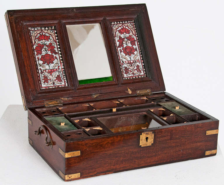 Nicely detailed 19th century Anglo-Indian work box.