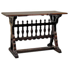 Wonderful 19th Century Alpine Figural Trestle Table c 1840