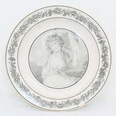 Early 19th Century French Soft Paste Plate Antique Early 19th Century French Soft Paste Plate