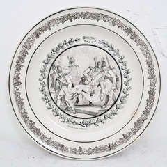 Early 19th Century French Soft Paste Plate Antique Early 19th Century French Soft Paste Plate
