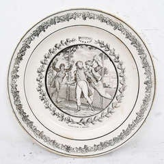 Early 19th Century French Soft Paste Plate