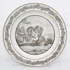 Early 19th Century French Soft Paste Plate