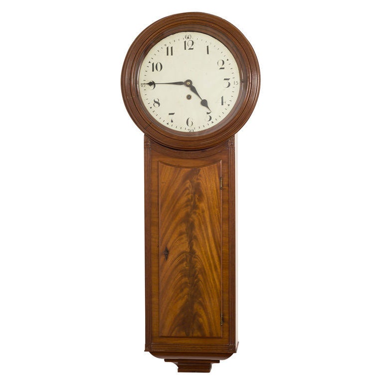 Regency Mahogany Tavern Clock