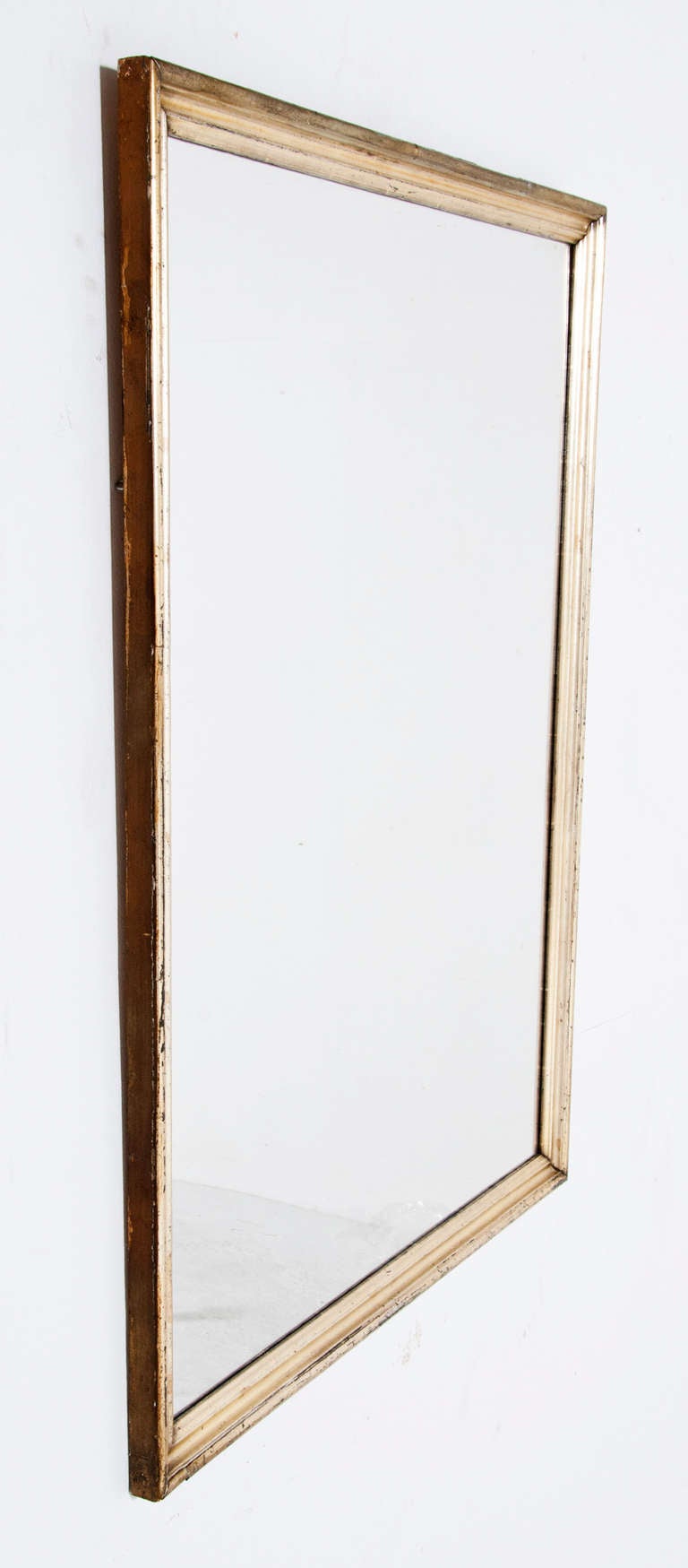 Wood Pair of Silver Leafed Mirrors, circa 1900