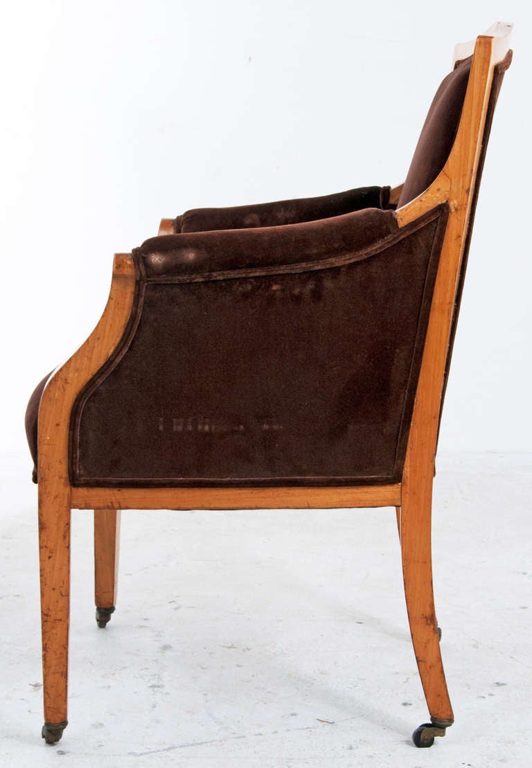 Good Pair of Continental Pear Wood Armchairs, circa 1840 1