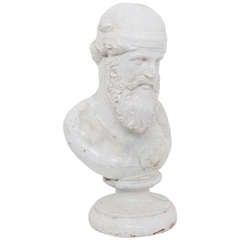 17th or 18th Century Faience Bust of Aristotle