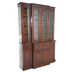 Antique Victorian English Mahogany Bookcase or Desk c.1860