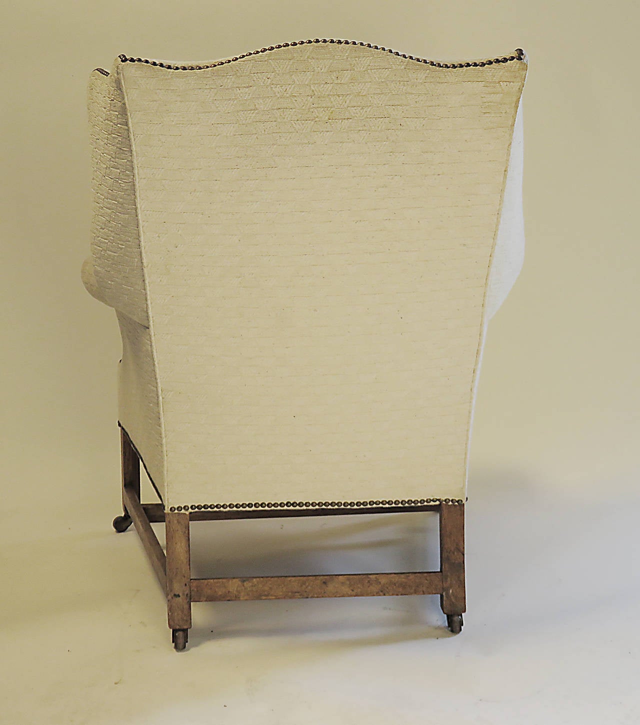 Classic III Period Faded Mahogany Wingback Chair, circa 1780 at