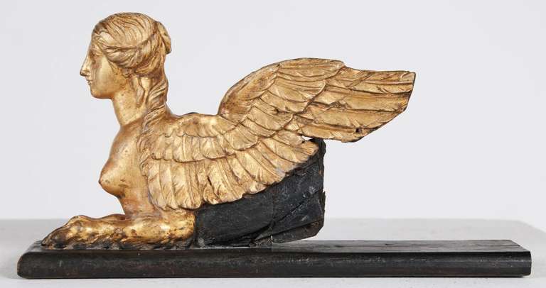 Pair of Italian Giltwood Sphinx Fragments In Good Condition In San Francisco, CA