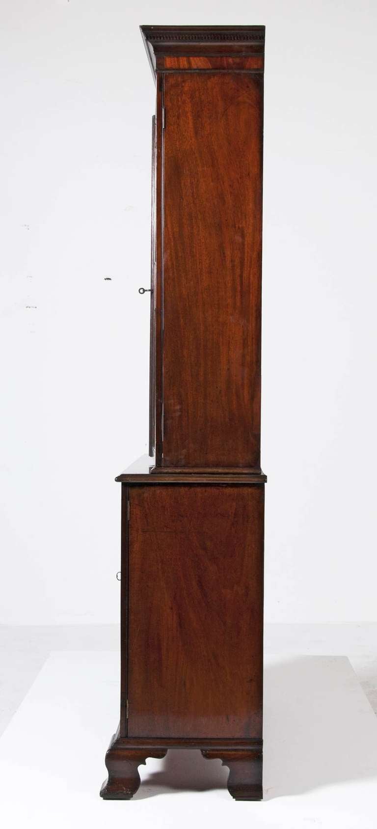 18th Century and Earlier Chippendale Mahogany Bookcase or Cabinet