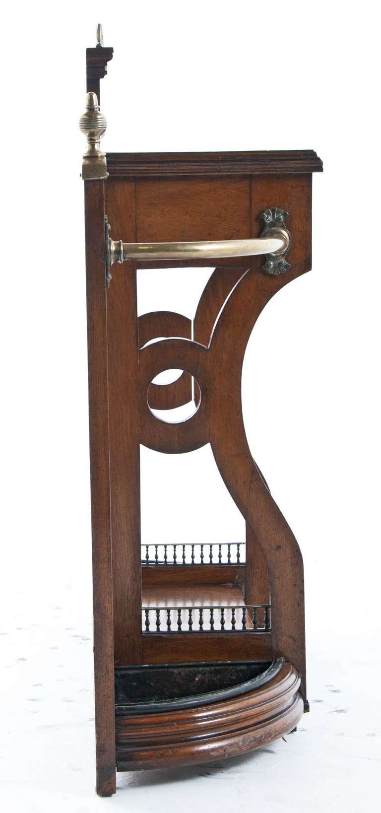 Edwardian English Mahogany Entry Table or Umbrella Stand In Good Condition In San Francisco, CA