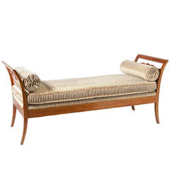 Classic Swedish Biedermeier Birch Daybed, circa 1880