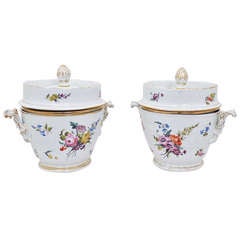 Rare Pair of 19th Century Porcelain Fruit Coolers 8