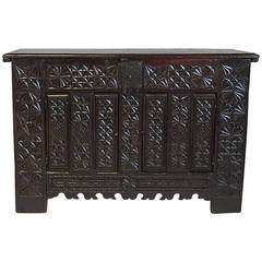 Spanish Basque Baroque Dowry Chest or Coffer, circa 1680