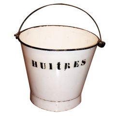 Antique Enameled Bucket
