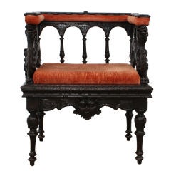 Antique Italian Walnut Grotto Chair
