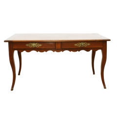 French Fruitwood Writing Table or Desk, 18th or 19th Century