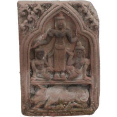 Antique Champa Sandstone carving of Durga