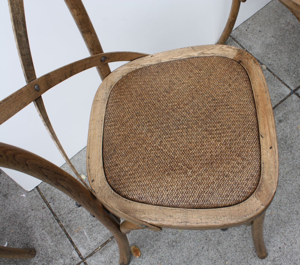 Wood Six French Bistro Chairs