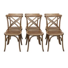 Vintage Six French Bistro Chairs