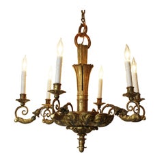 Fantastic Italian Giltwood Chandelier