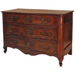 French Louis XV Period Walnut Chest of Drawers, circa 1770