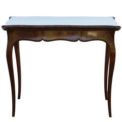 ENGLISH AMBOYNA / ROSEWOOD CARD TABLE