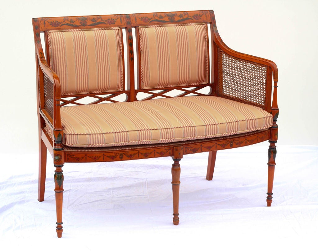 Fancy Painted Edwardian Settee