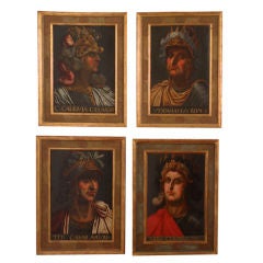A great set of Eight Grand Tour Paintings of Emperors