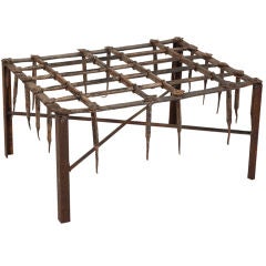 Ancient Iron Window Grate / Table