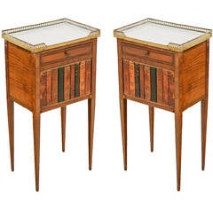 French Pair of Book End Side Tables, circa 1900