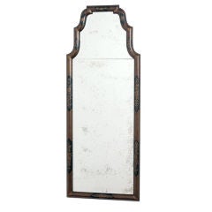 Vintage English Chinoiserie Lacquered Mirror