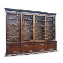 Antique English Mahogany Book Case / Cabinet / Breakfront