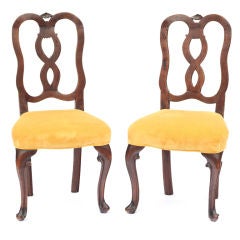 Pair of Venetian Walnut Chairs