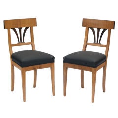 Beidermeier Fruitwood Chair with Ebonized Accents