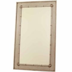 Large Painted Faux Bamboo Mirror