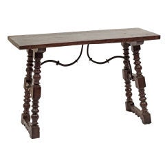 Italian / Spanish Baroque Fruitwood Table