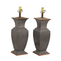 Chinese Pewter and Brass Vase / Lamps