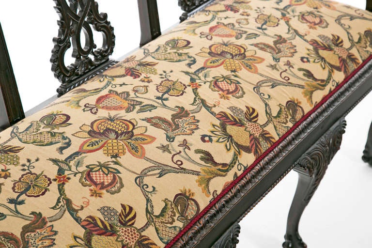 Chippendale Revival Settee, England late 19th century 2