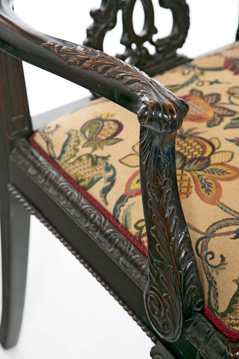Chippendale Revival Settee, England late 19th century 3